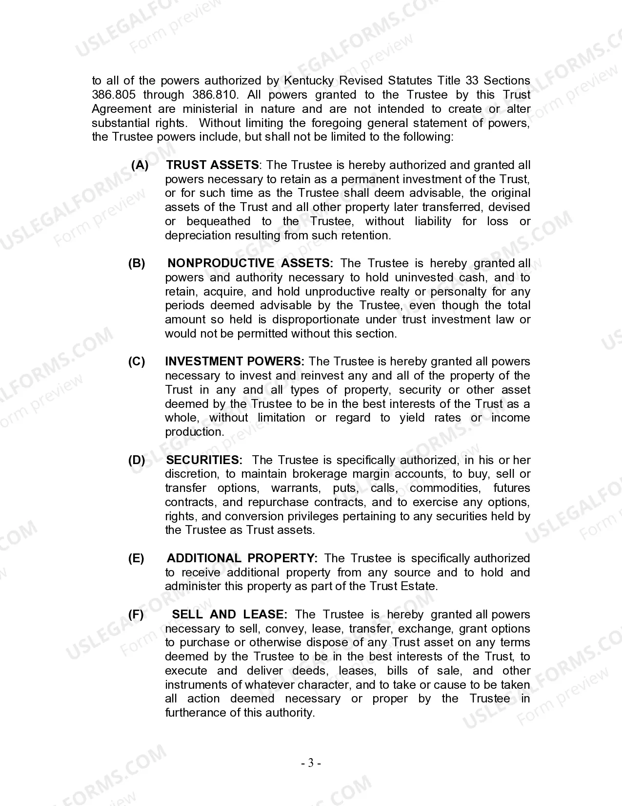 Preview Living Trust for Husband and Wife with Minor and or Adult Children