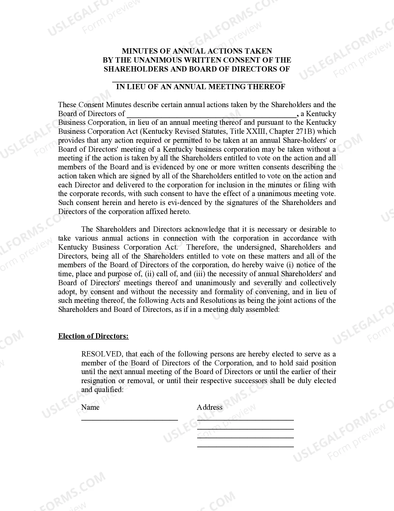 Preview Annual Minutes