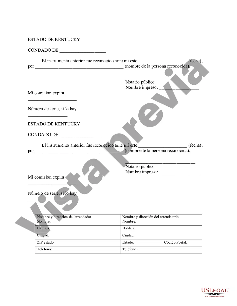 Preview Aviso de Arrendamiento para Grabación