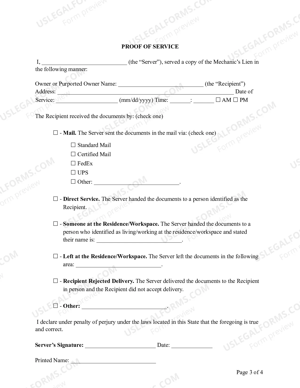 Preview Kentucky Mechanic's Lien