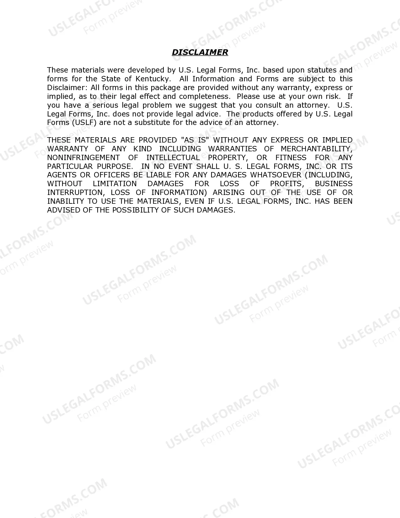 Preview Kentucky Name Change Instructions and Forms Package for a Minor