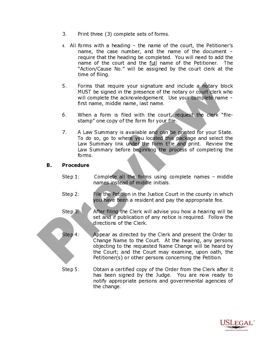 Preview Kentucky Name Change Instructions and Forms Package for a Family