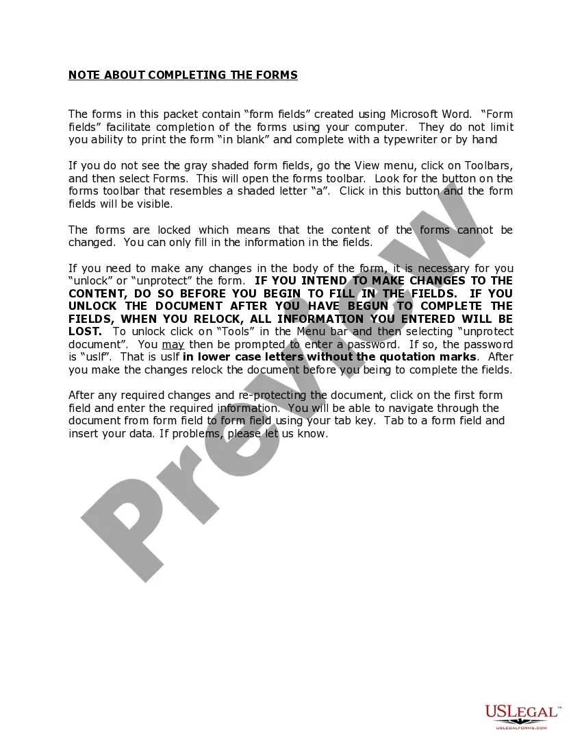 Preview Kentucky Name Change Instructions and Forms Package for a Family