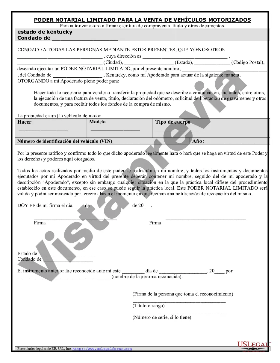 Preview Poder notarial para la venta de vehículos de motor