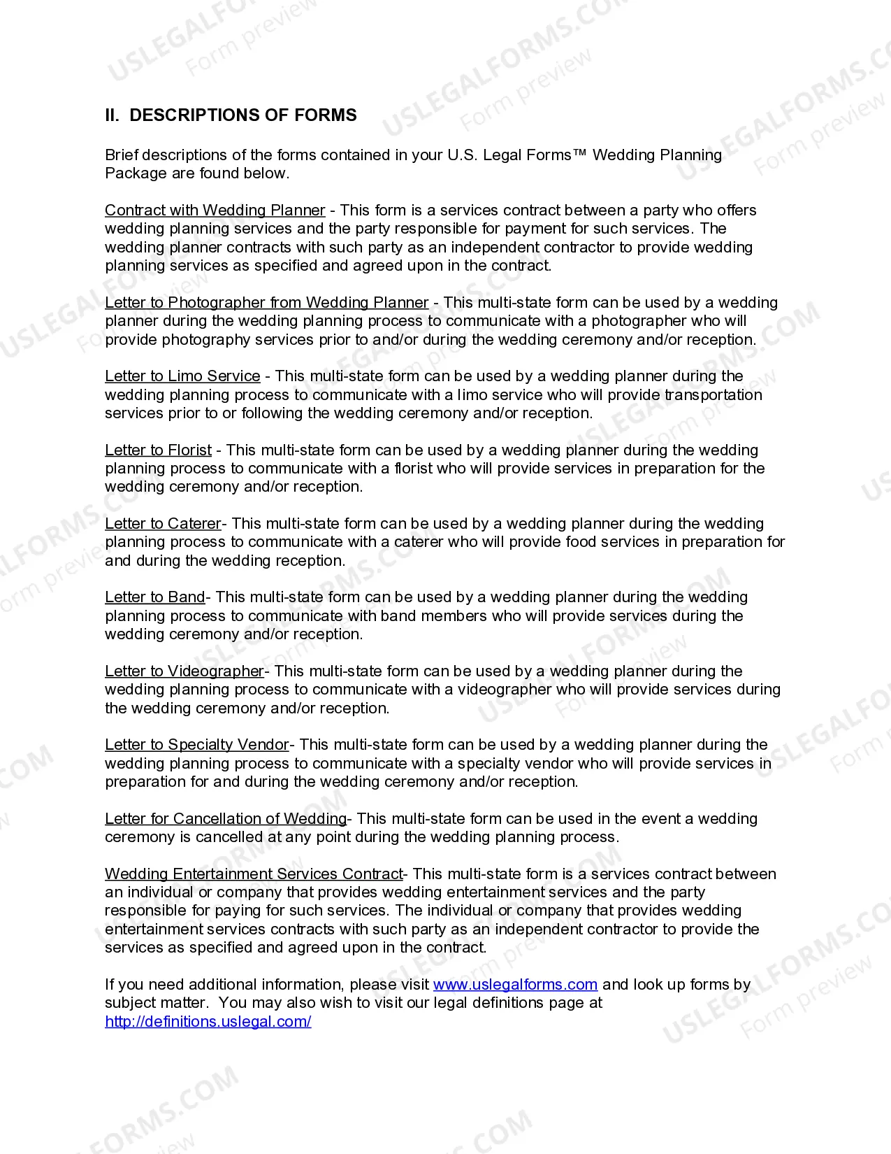 Preview Kentucky Wedding Planning or Consultant Package