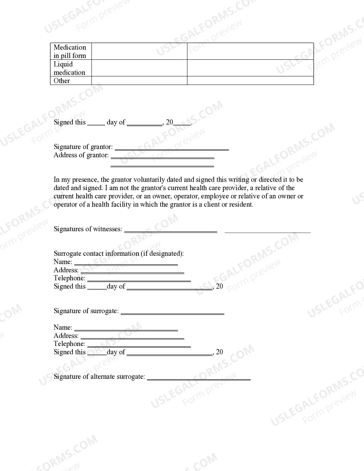 Preview Kentucky Statutory Advance Directive for Mental Health Care