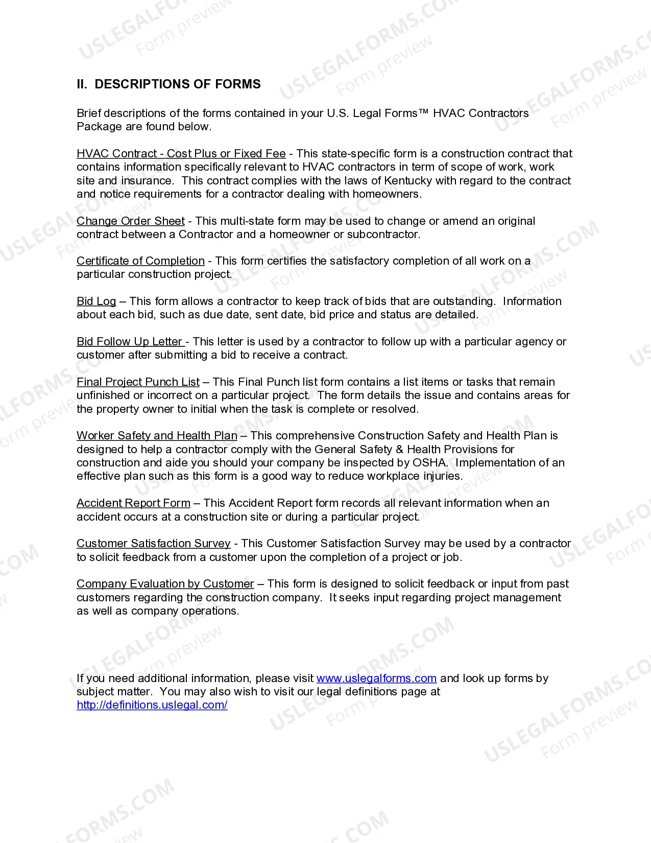 Preview Kentucky HVAC Contractor Package