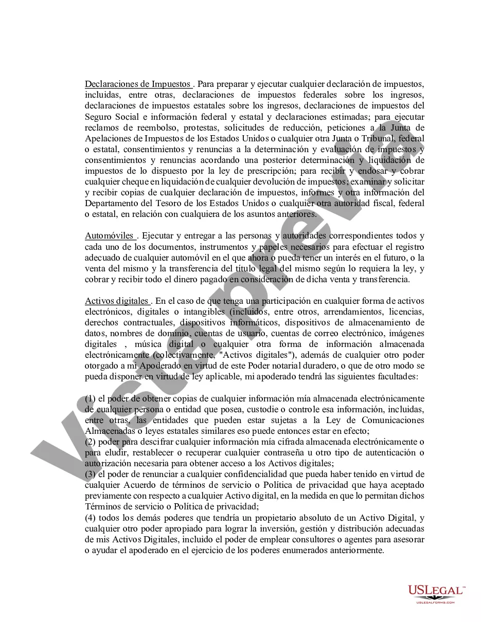 Preview Poder notarial limitado en el que se especifican poderes con ejemplos de poderes incluidos