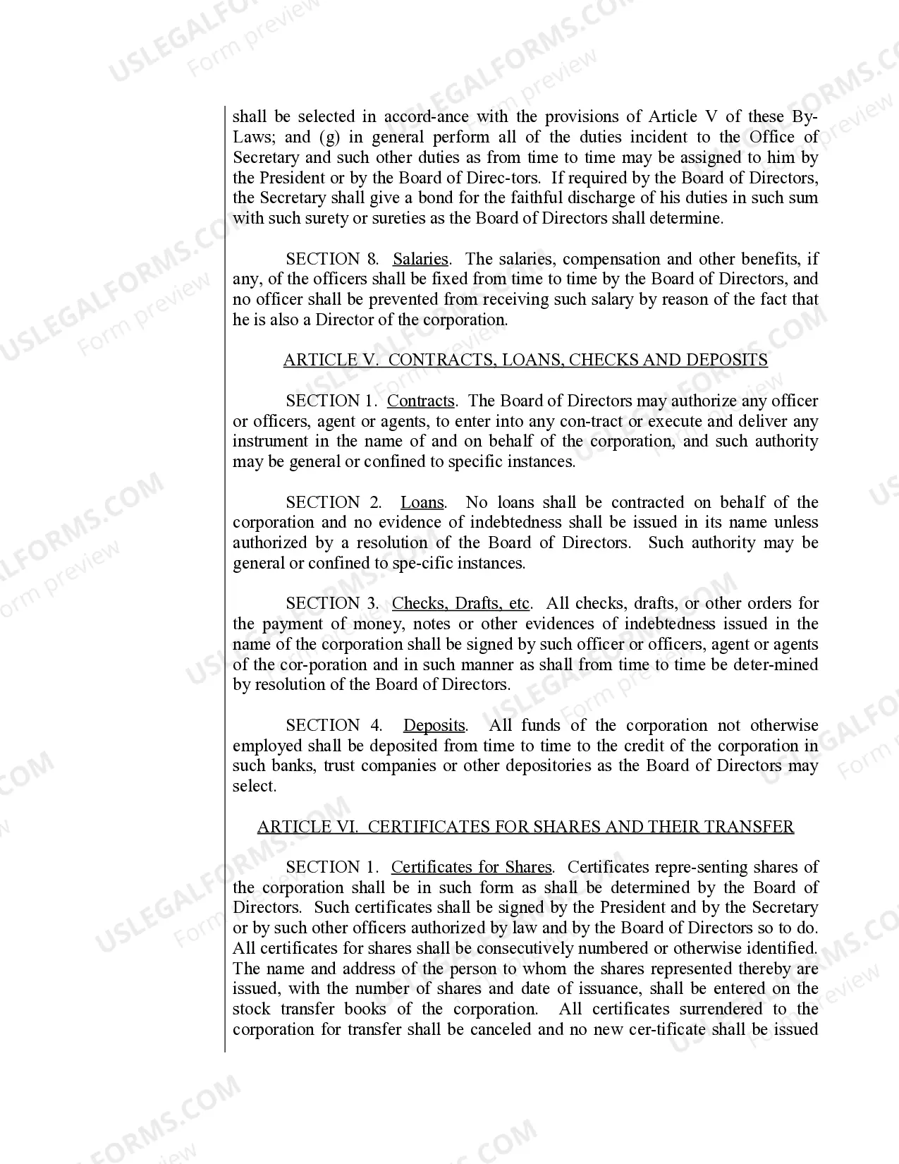 Preview Sample Bylaws for a Kentucky Professional Service Corporation