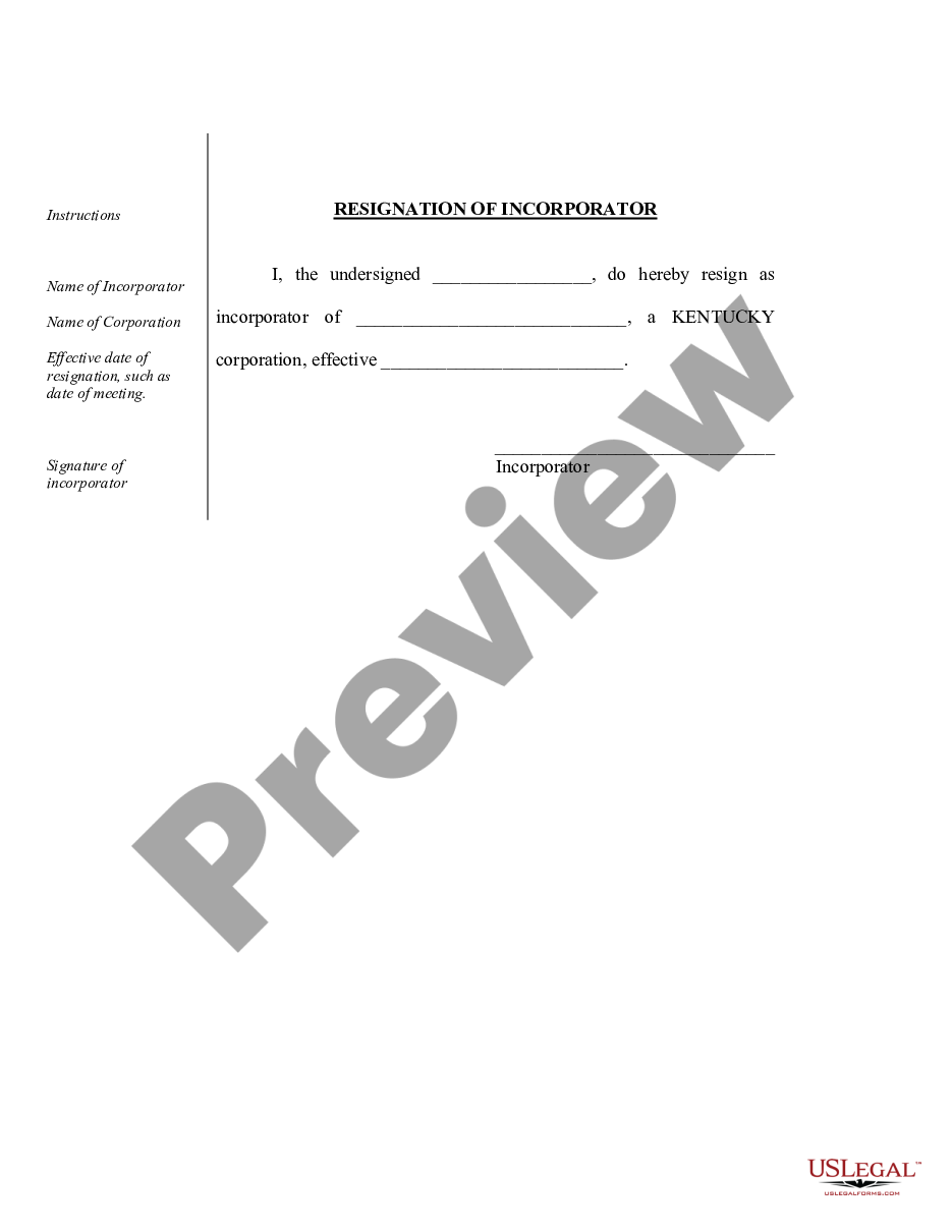 page 8 Organizational Minutes for a Kentucky Professional Service Corporation preview