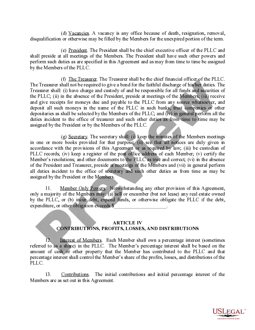 Get Sample Operating Agreement for Professional Limited Liability Company PLLC Preview Sample Operating Agreement for Professional Limited Liability Company PLLC
