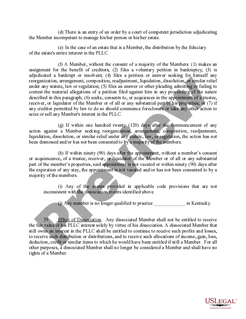 Get Sample Operating Agreement for Professional Limited Liability Company PLLC Preview Sample Operating Agreement for Professional Limited Liability Company PLLC