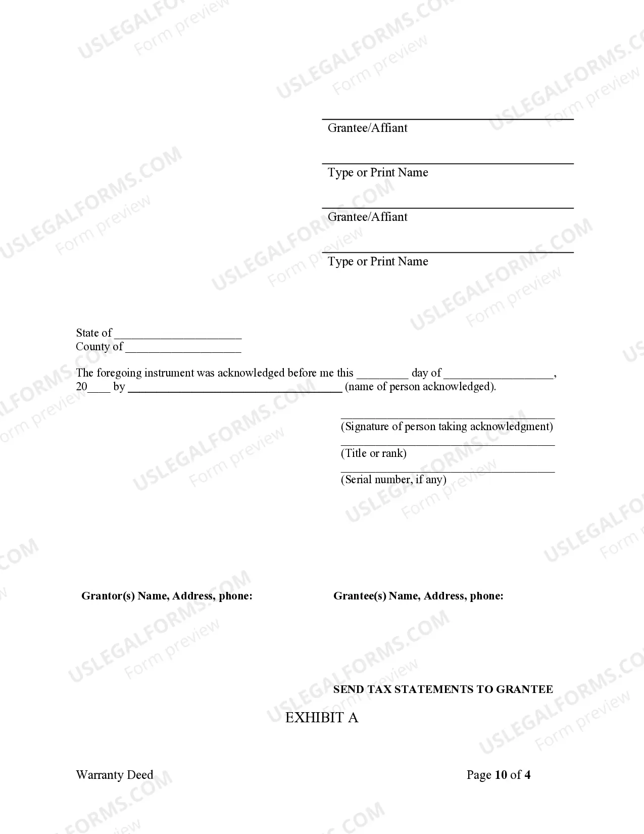 Preview Warranty Deed for Husband and Wife Converting Property from Tenants in Common to Joint Tenancy