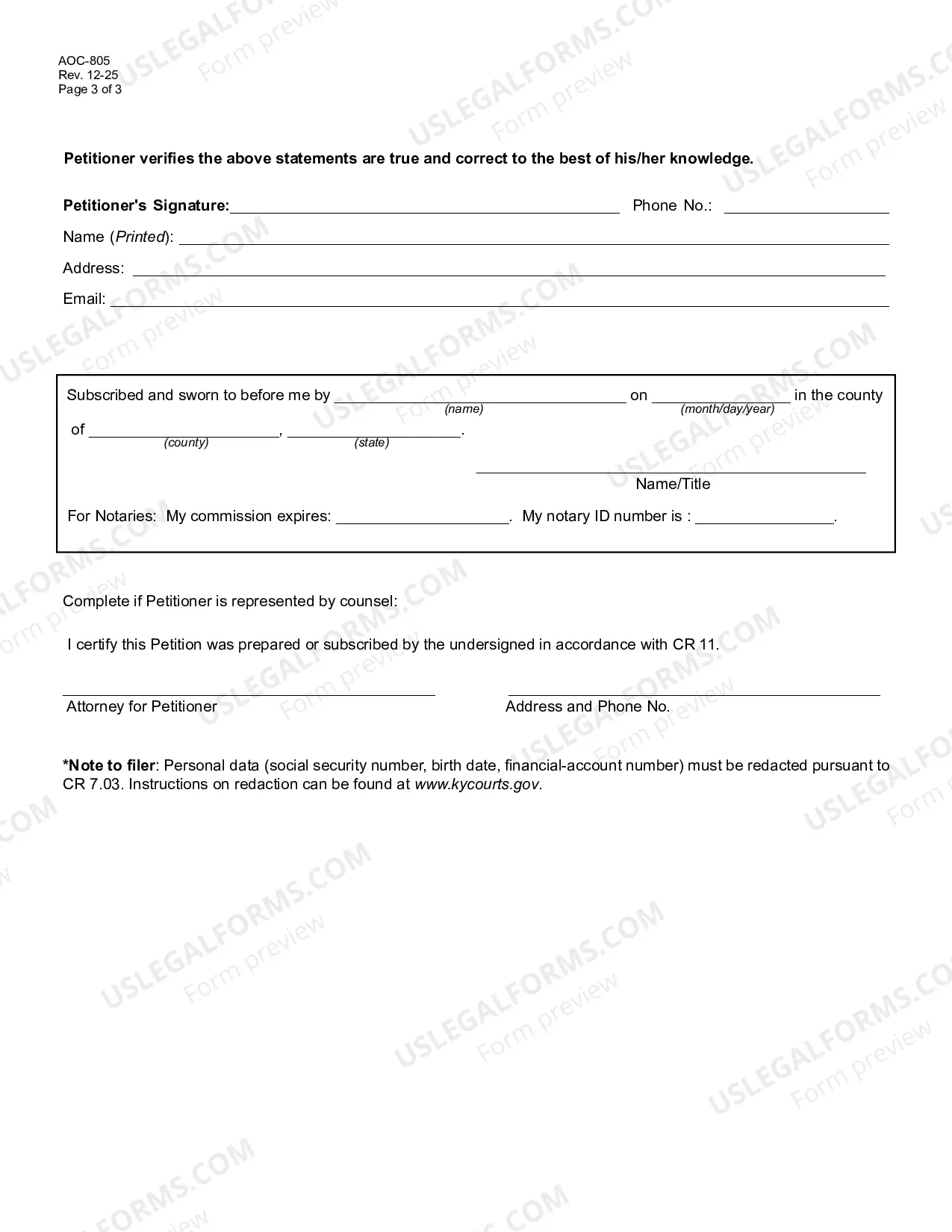 Preview Petition