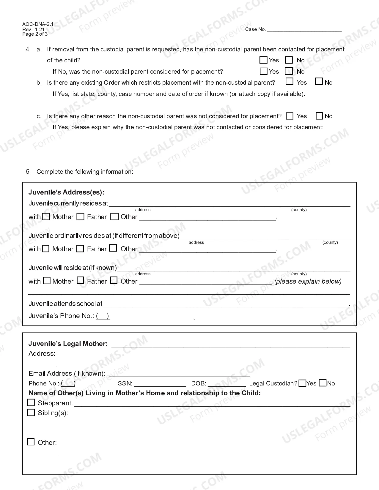 Preview Emergency Custody Order Affidavit