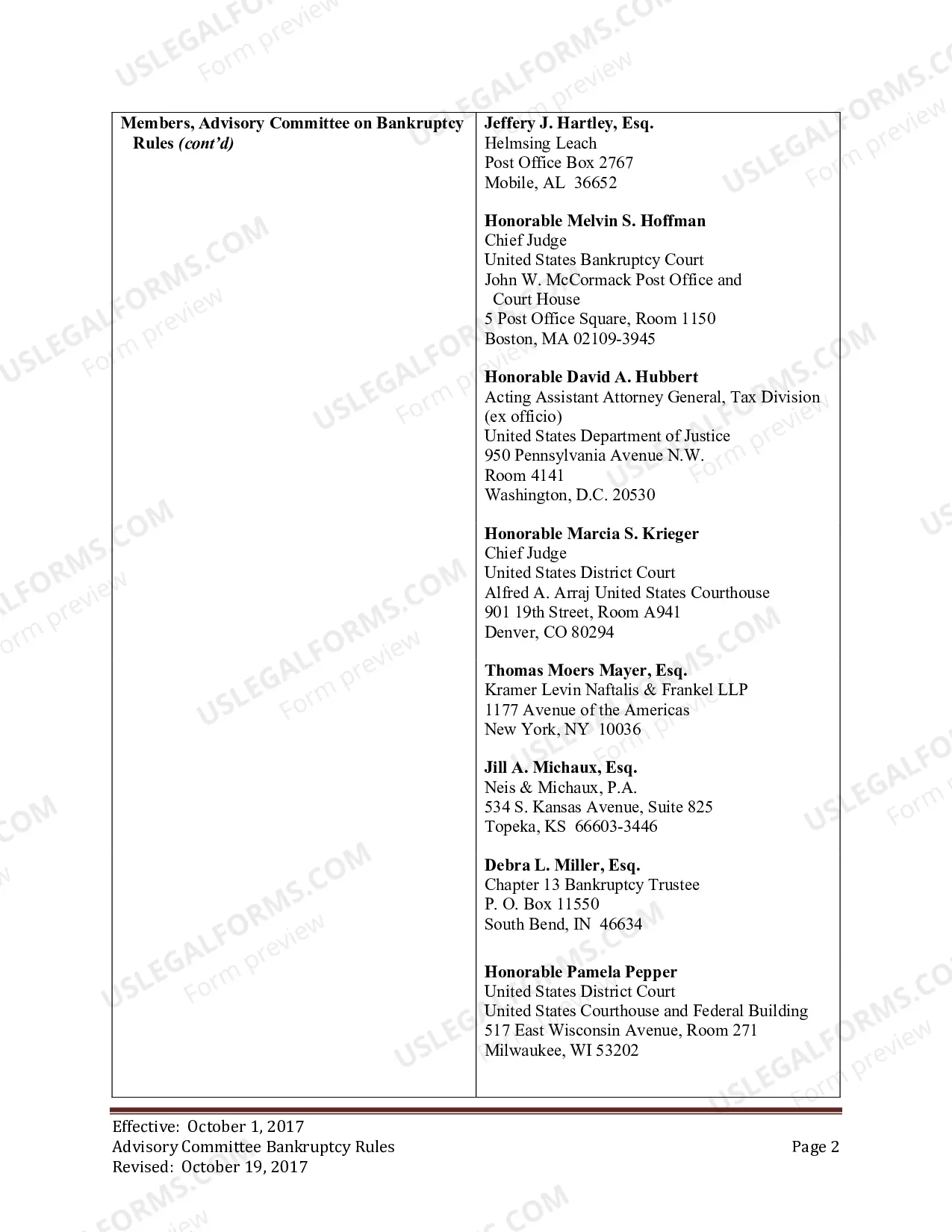 Preview Committee Membership Selection