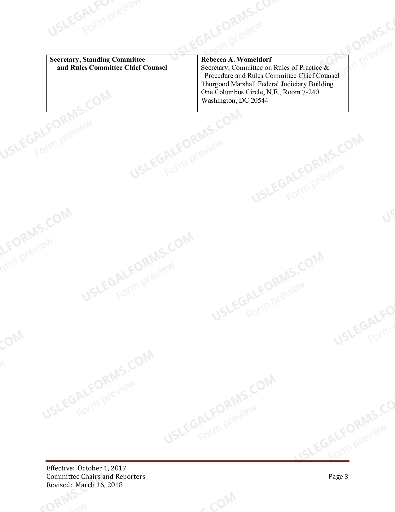 Preview Committee Membership Selection