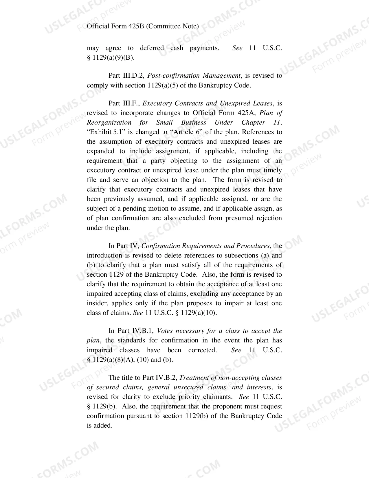 Preview Disclosure Statement for Small Business Under Chapter 11