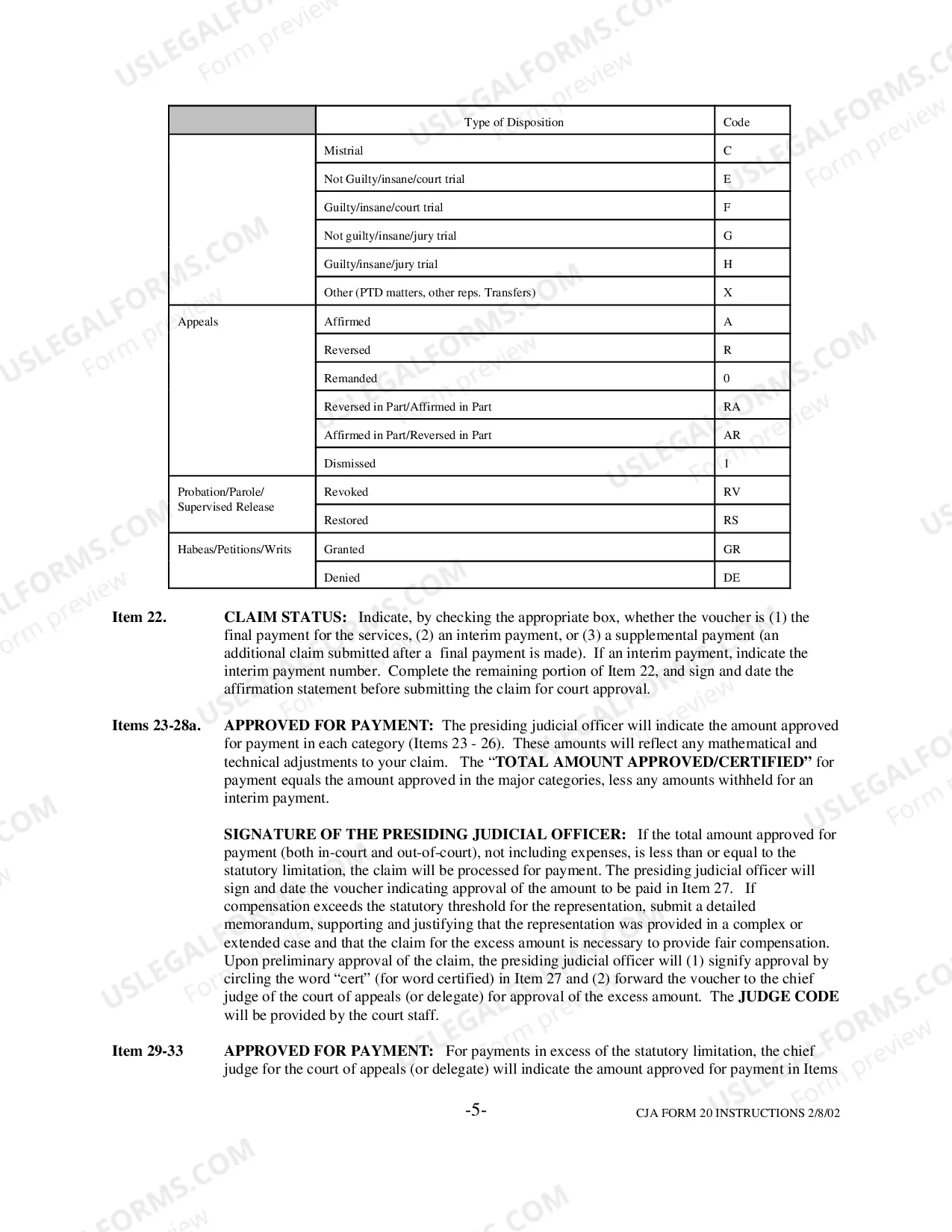 Preview CJA Information Packet