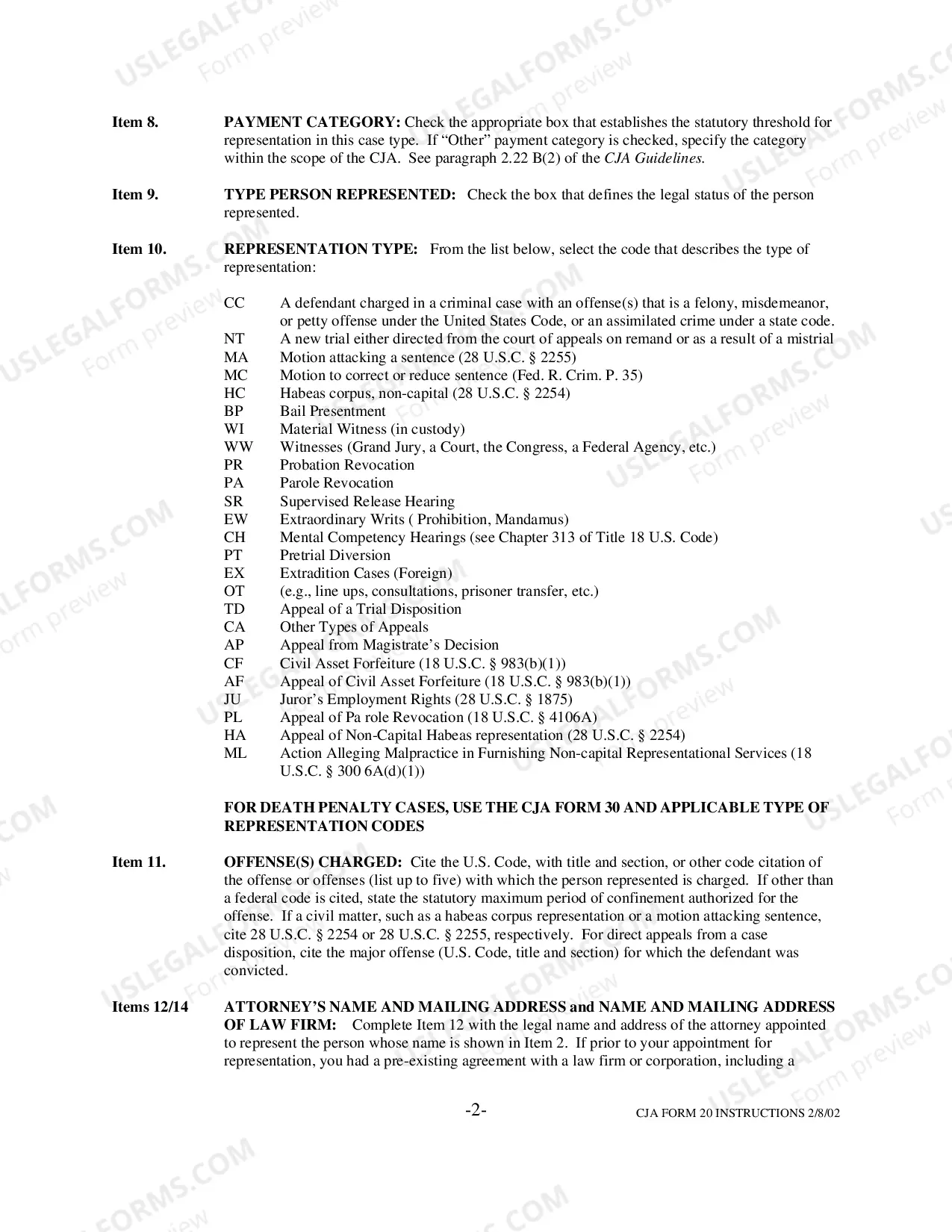 Preview CJA Information Packet