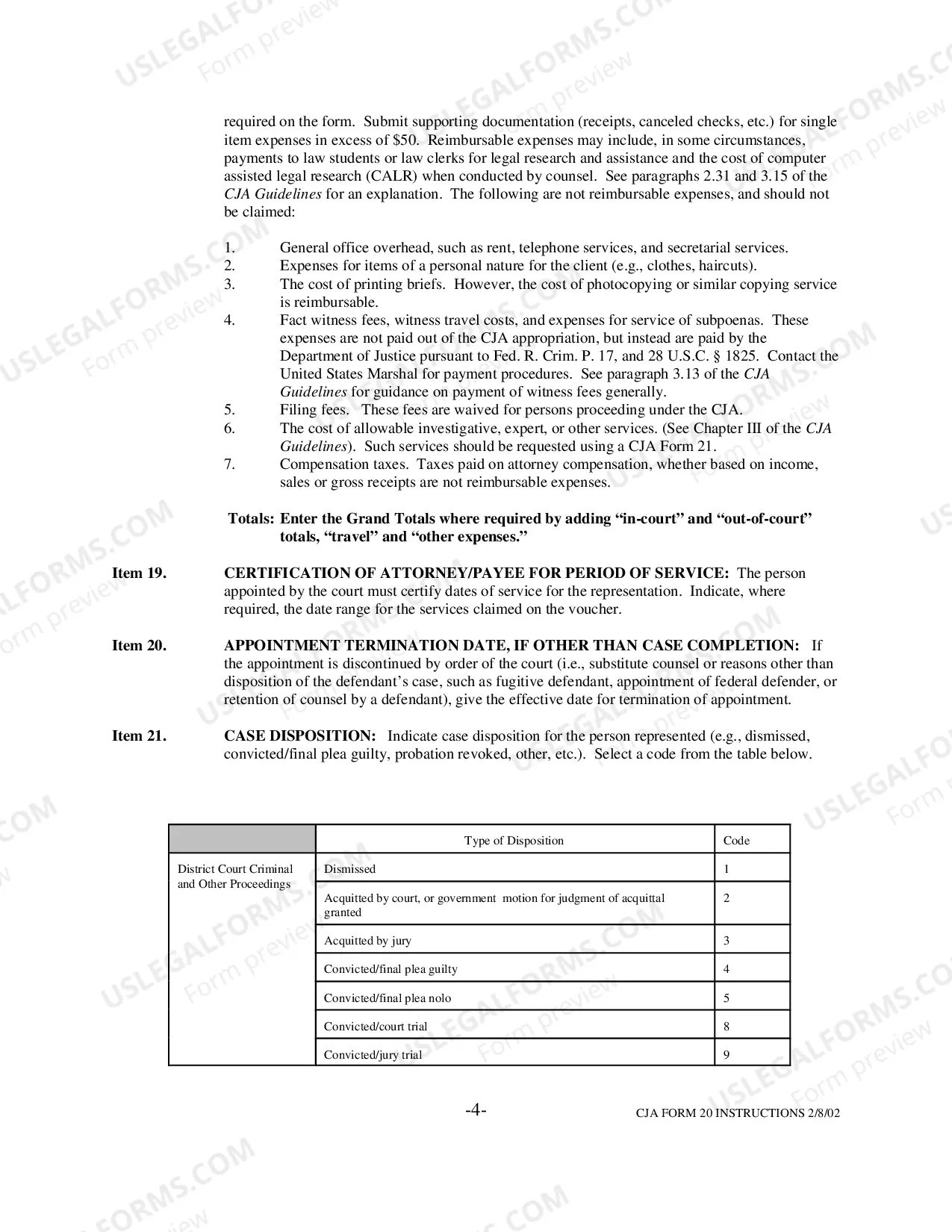 Preview CJA Information Packet