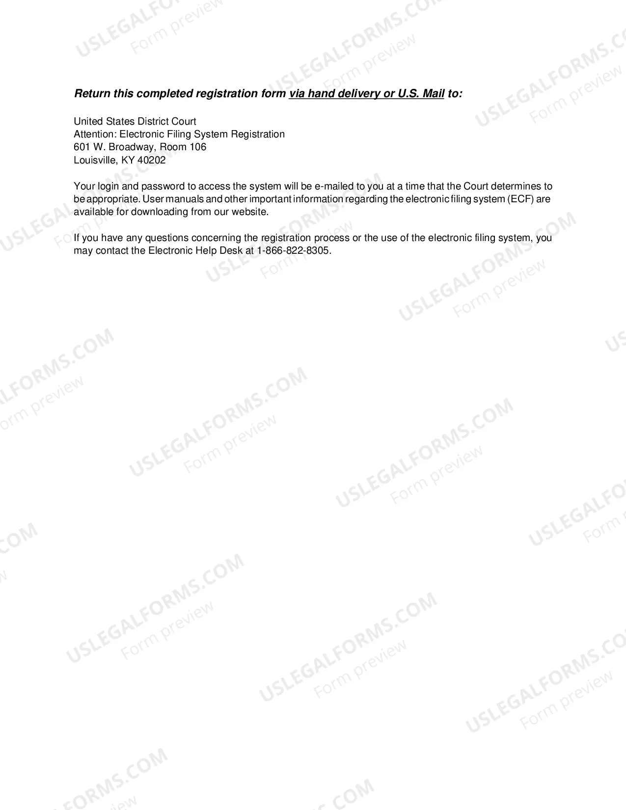 Preview ECF Registration Form