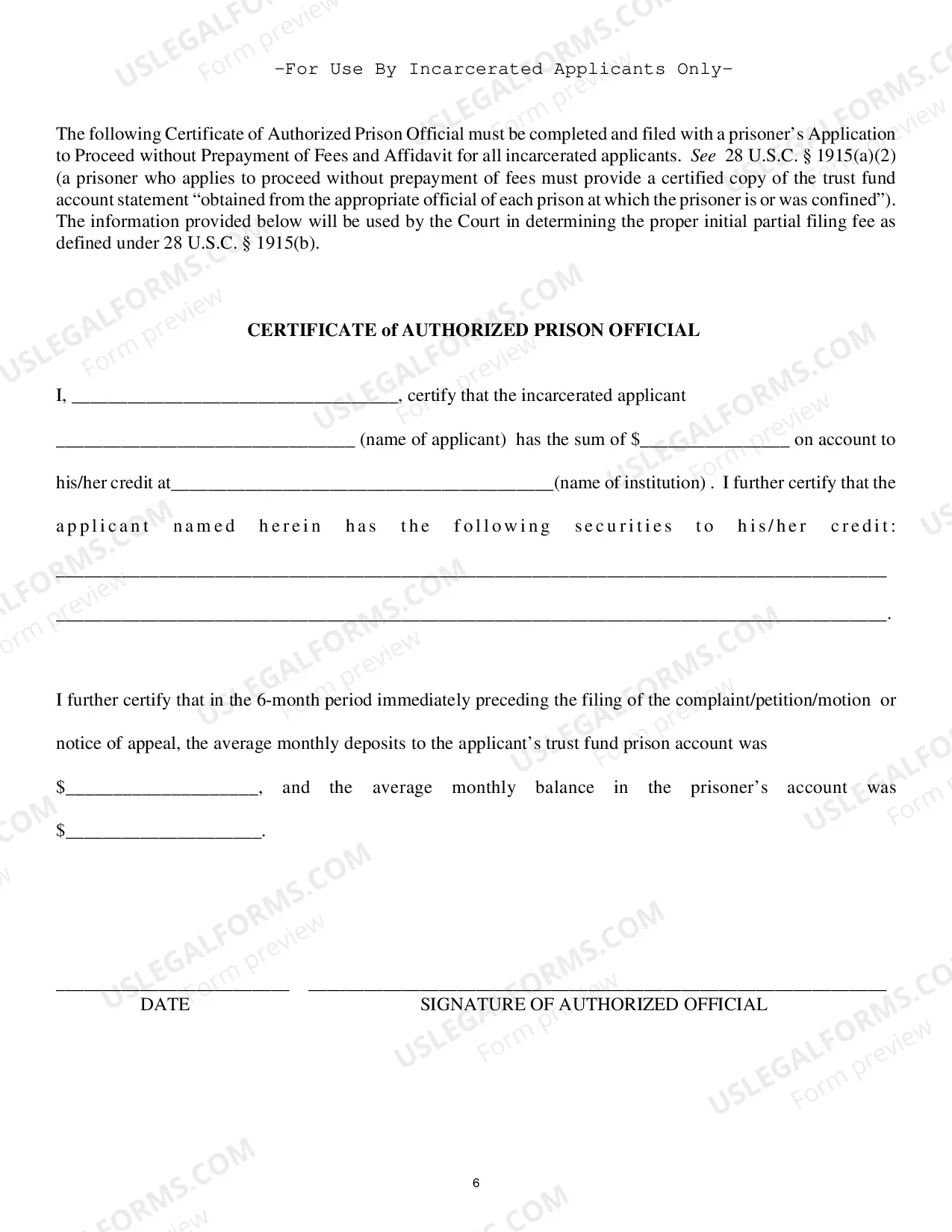 Preview Motion to Proceed In Forma Pauperis on Appeal