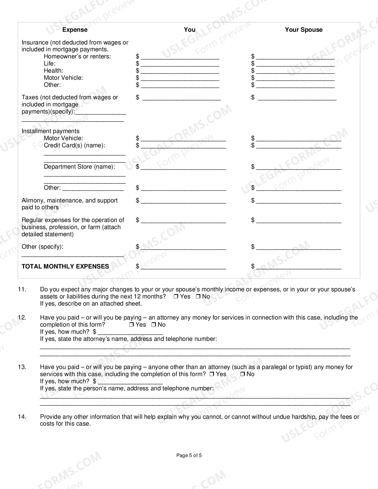 Preview Non-Prisoner Application to Proceed Without Prepayment of Fees
