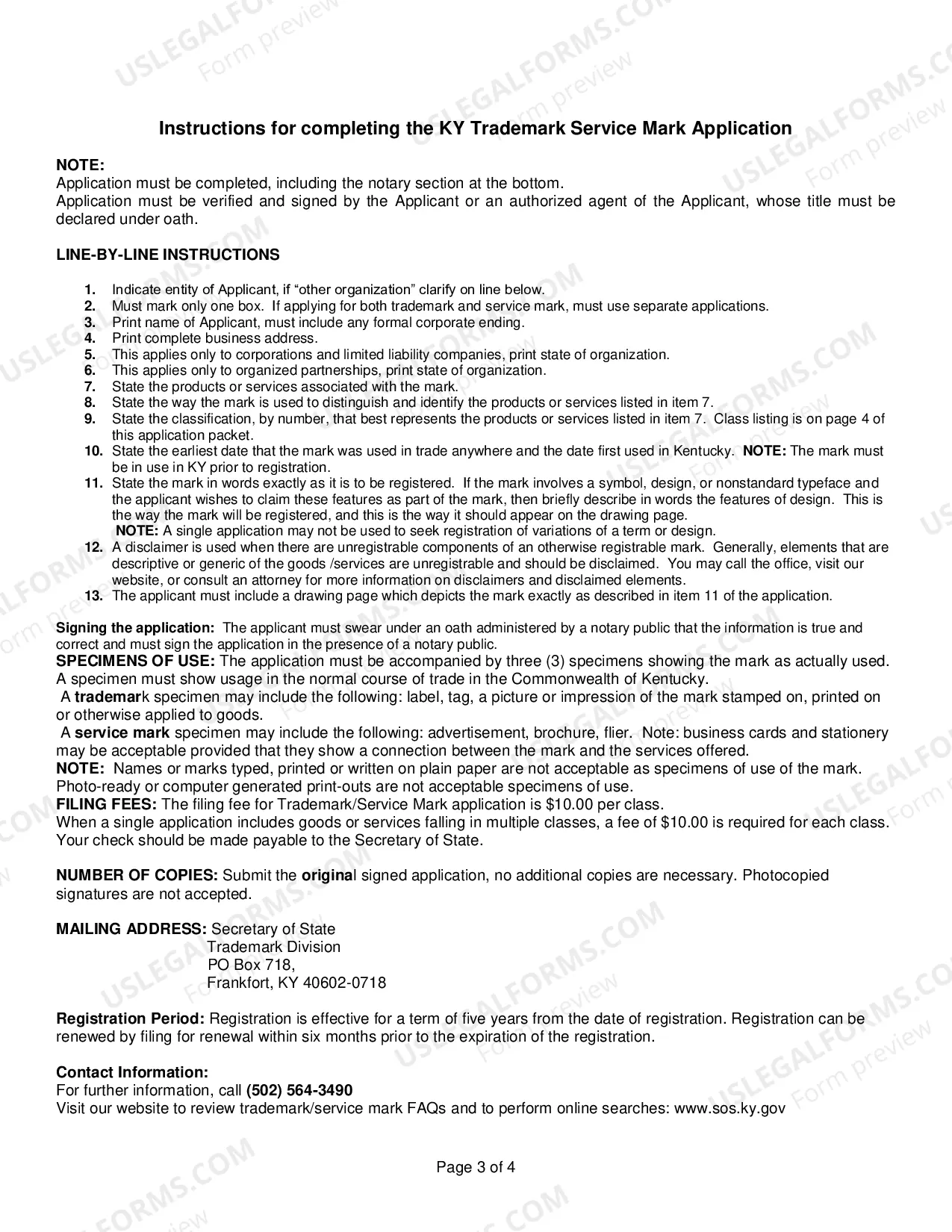 Preview Trademark Or Service Mark Application