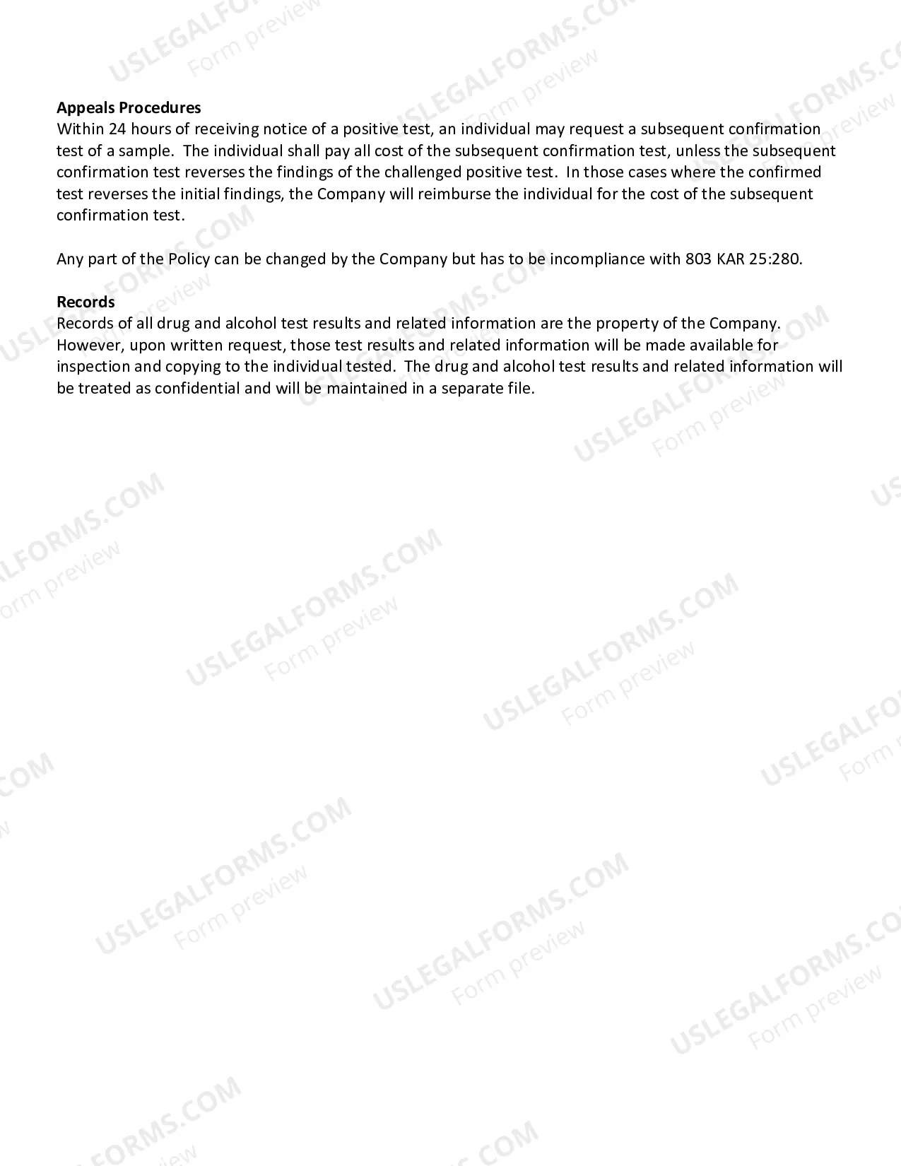 Preview Application-Affidavit/Checklist for Certification of Kentucky Drug-Free Workplace Program Pursuant to 803 KAR 25:280