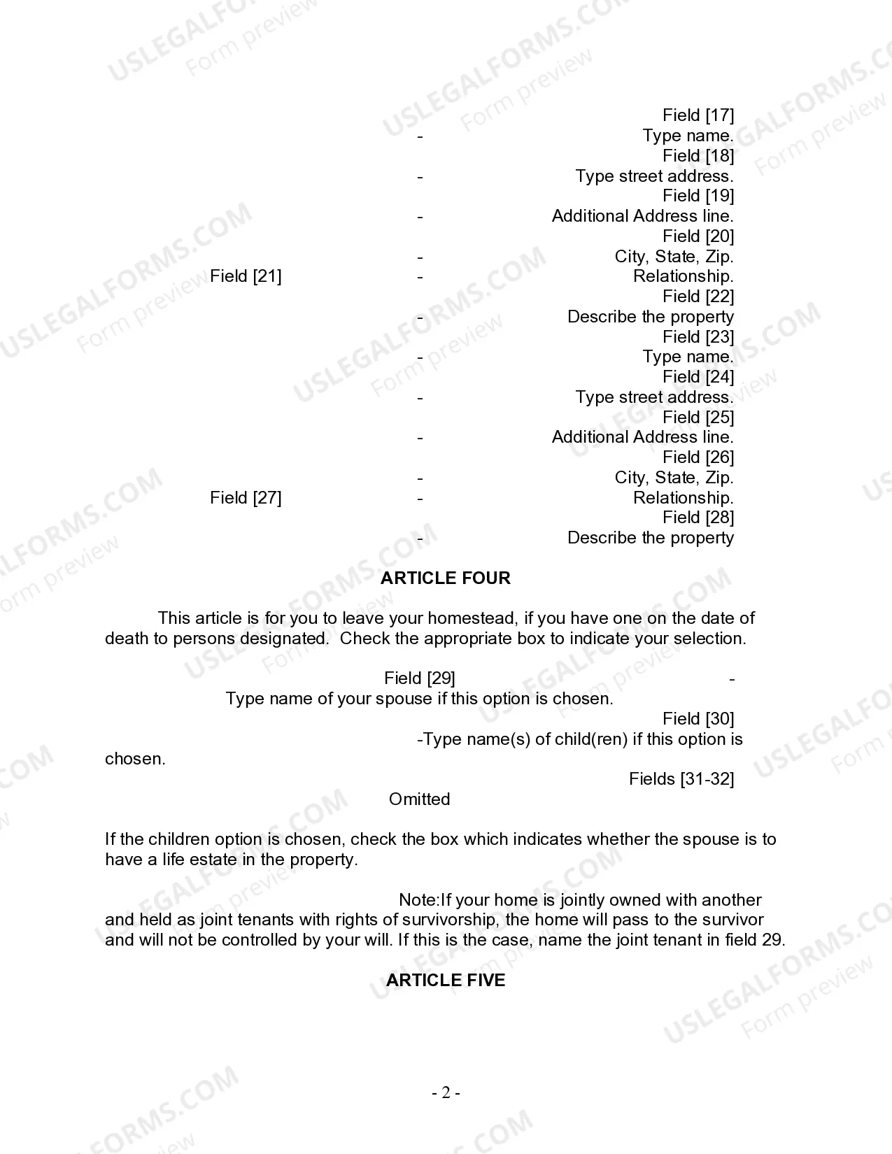 Preview Last Will and Testament for Married person with Minor Children from Prior Marriage