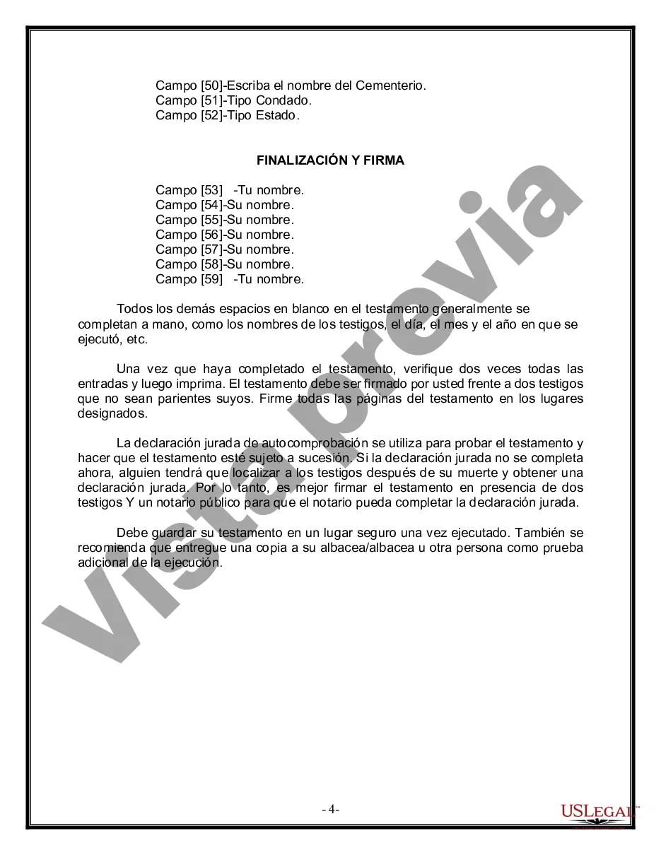 Preview Paquete de Voluntades Mutuas con Últimas Voluntades y Testamentos para Pareja Casada con Hijos Menores