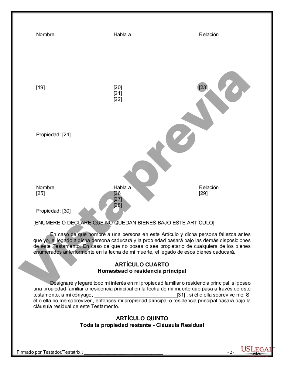 Preview Paquete de Voluntades Mutuas con Últimas Voluntades y Testamentos para Pareja Casada con Hijos Menores