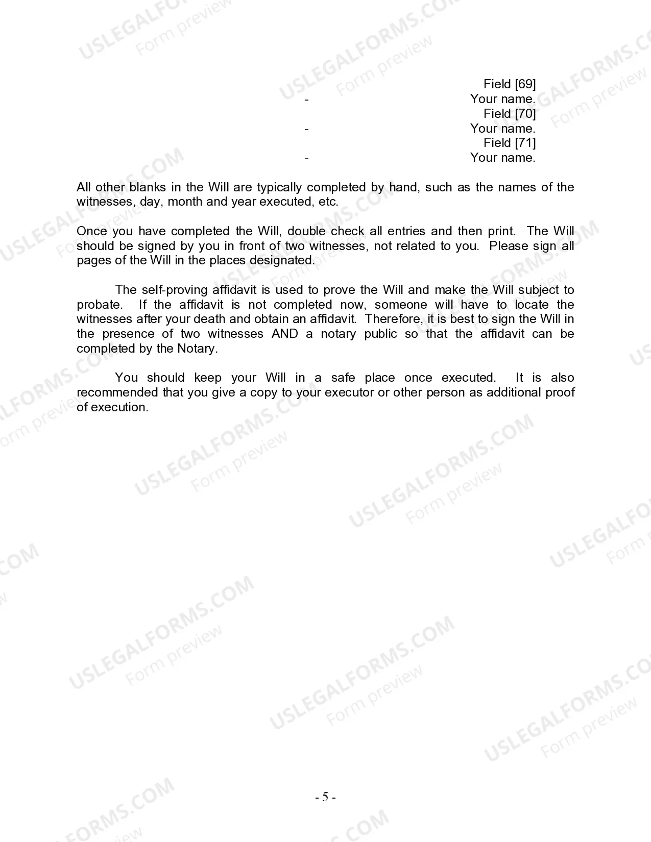 Preview Last Will and Testament for Married Person with Adult and Minor Children from Prior Marriage