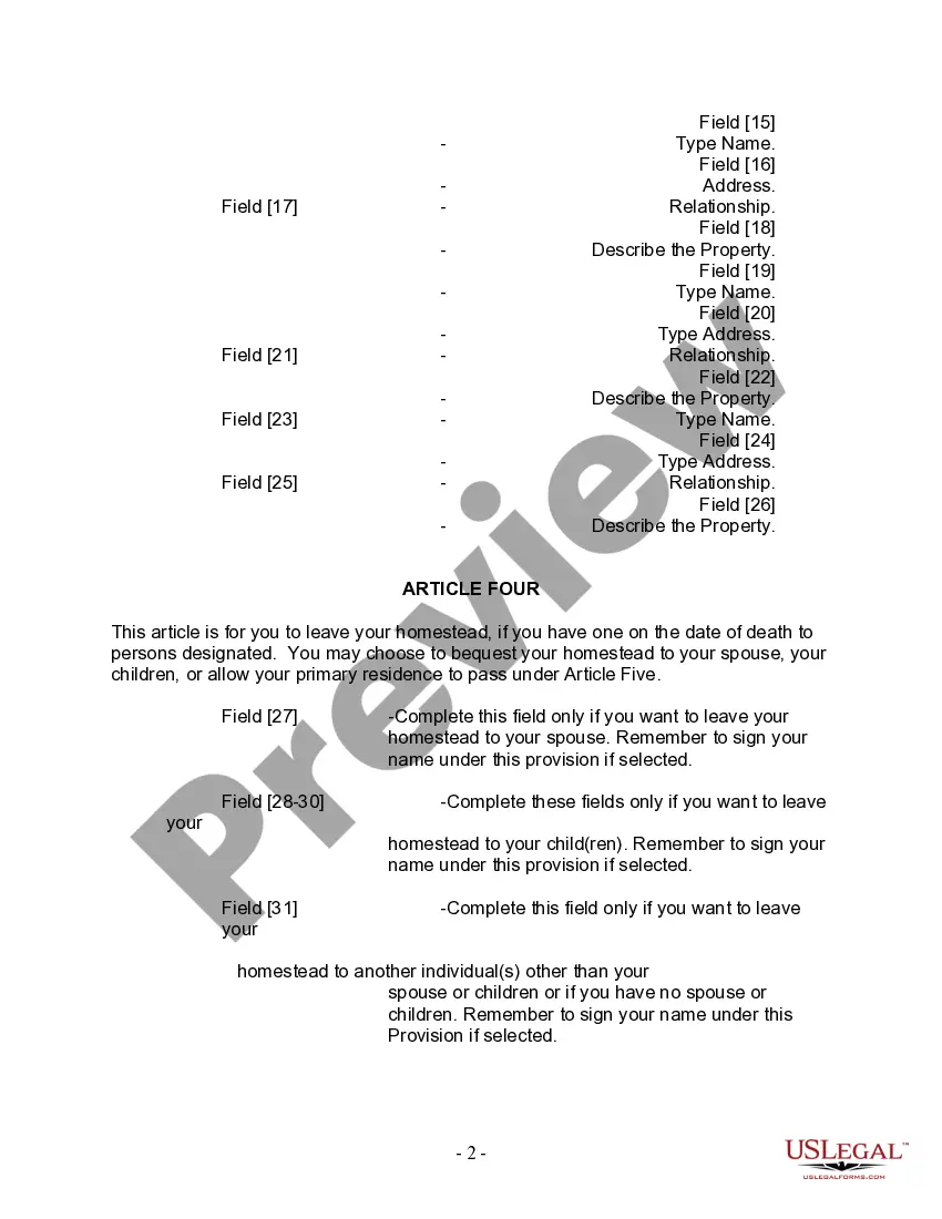 Get Last Will and Testament for other Persons Preview Last Will and Testament for other Persons