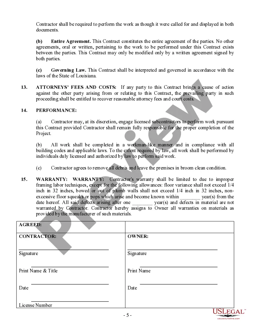 Preview Framing Contract for Contractor