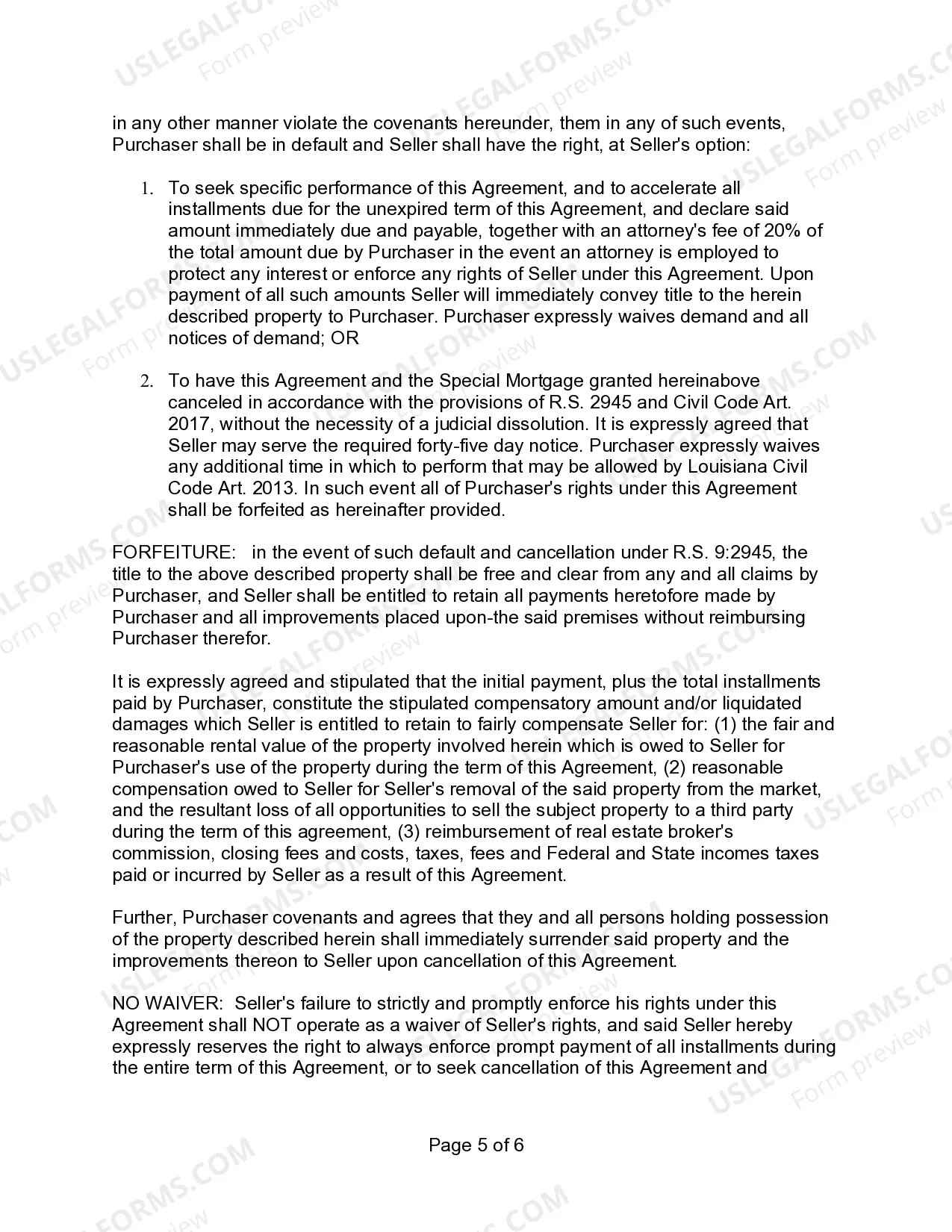 Preview Bond for Deed - Contract for Deed