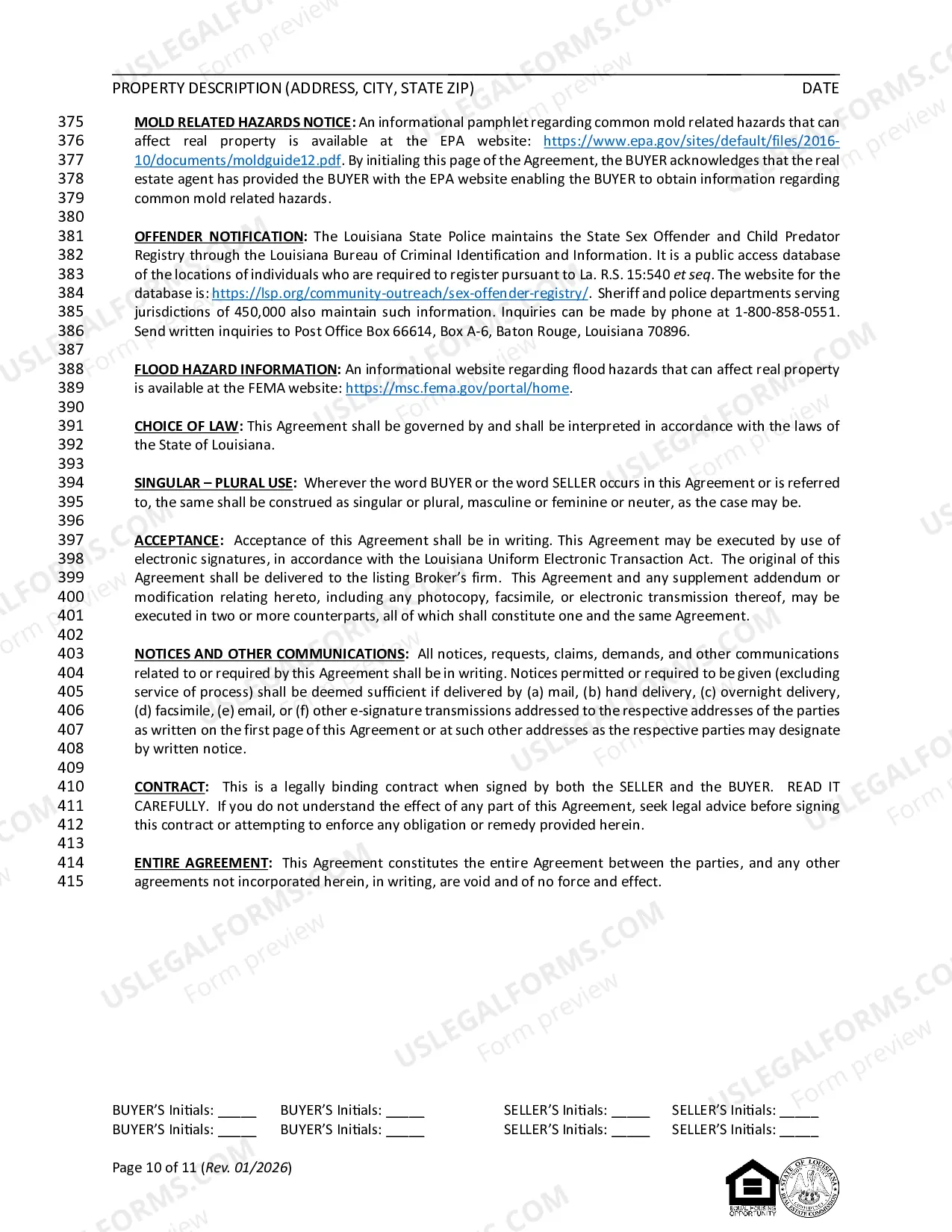 Preview Contract for Sale and Purchase of Real Estate with or without Agent or Broker for Residential Home Sale Agreement
