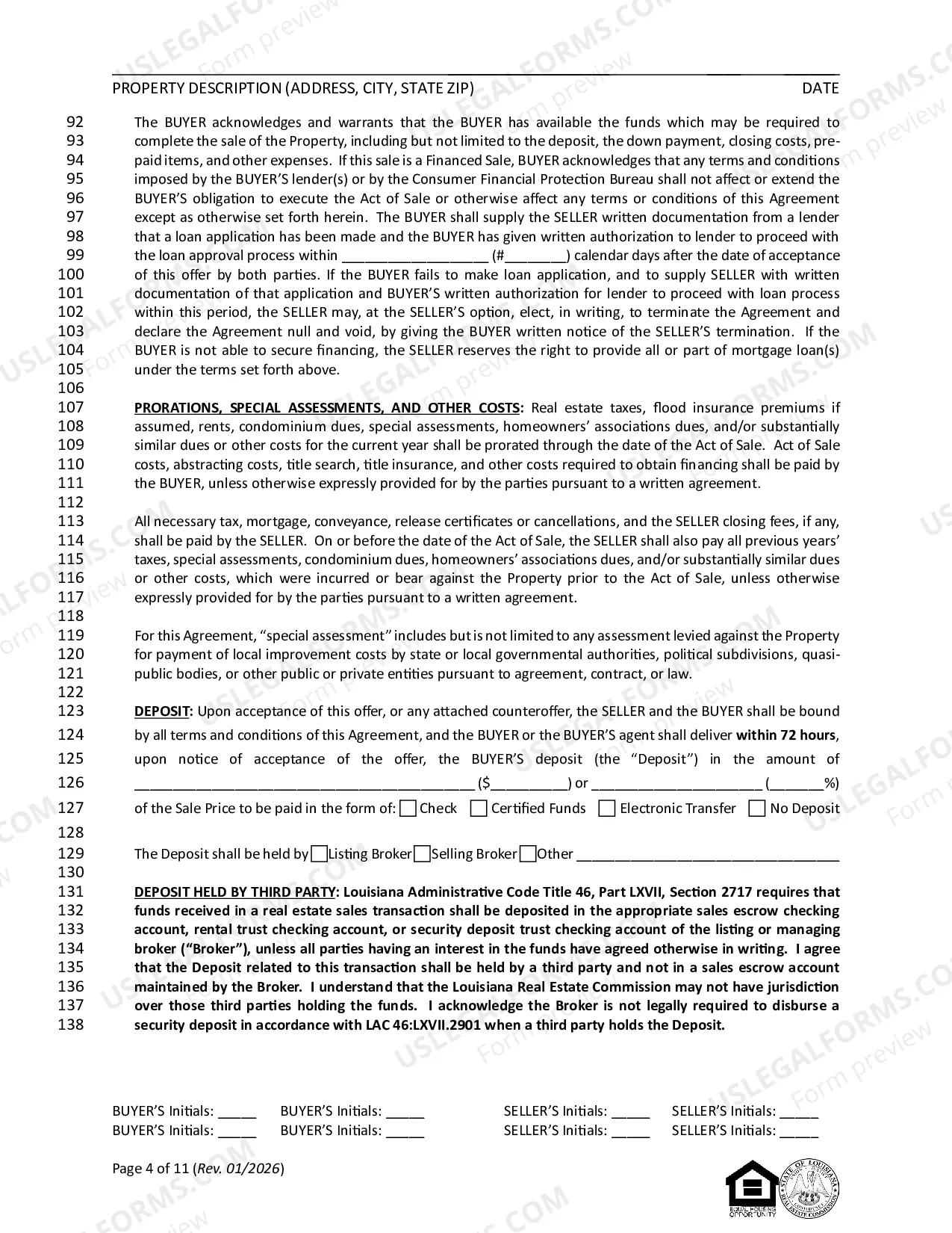 Preview Contract for Sale and Purchase of Real Estate with or without Agent or Broker for Residential Home Sale Agreement
