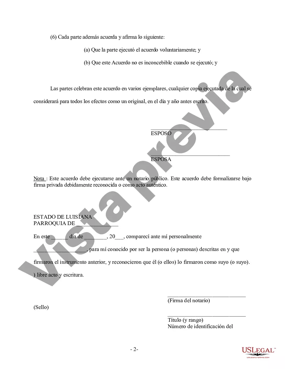 Preview Revocación del Acuerdo Prematrimonial o Prenupcial