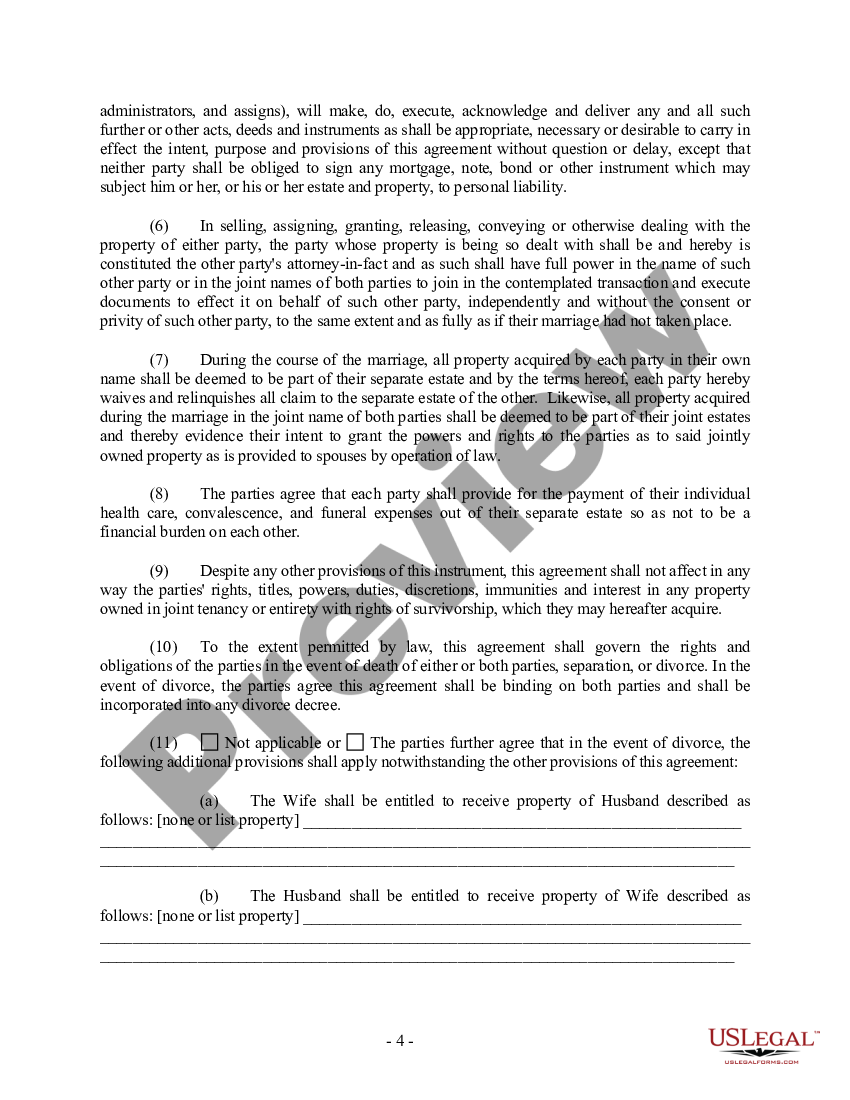 Louisiana Prenuptial Agreement Form | US Legal Forms