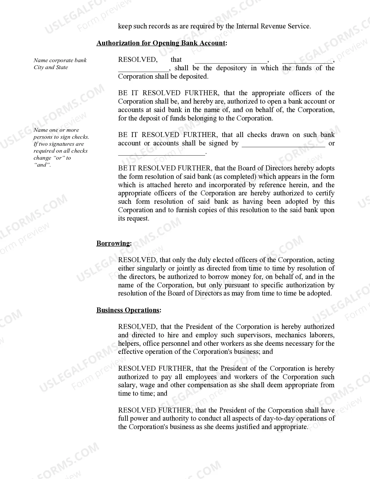 Preview Corporate Records Maintenance Package for Existing Corporations