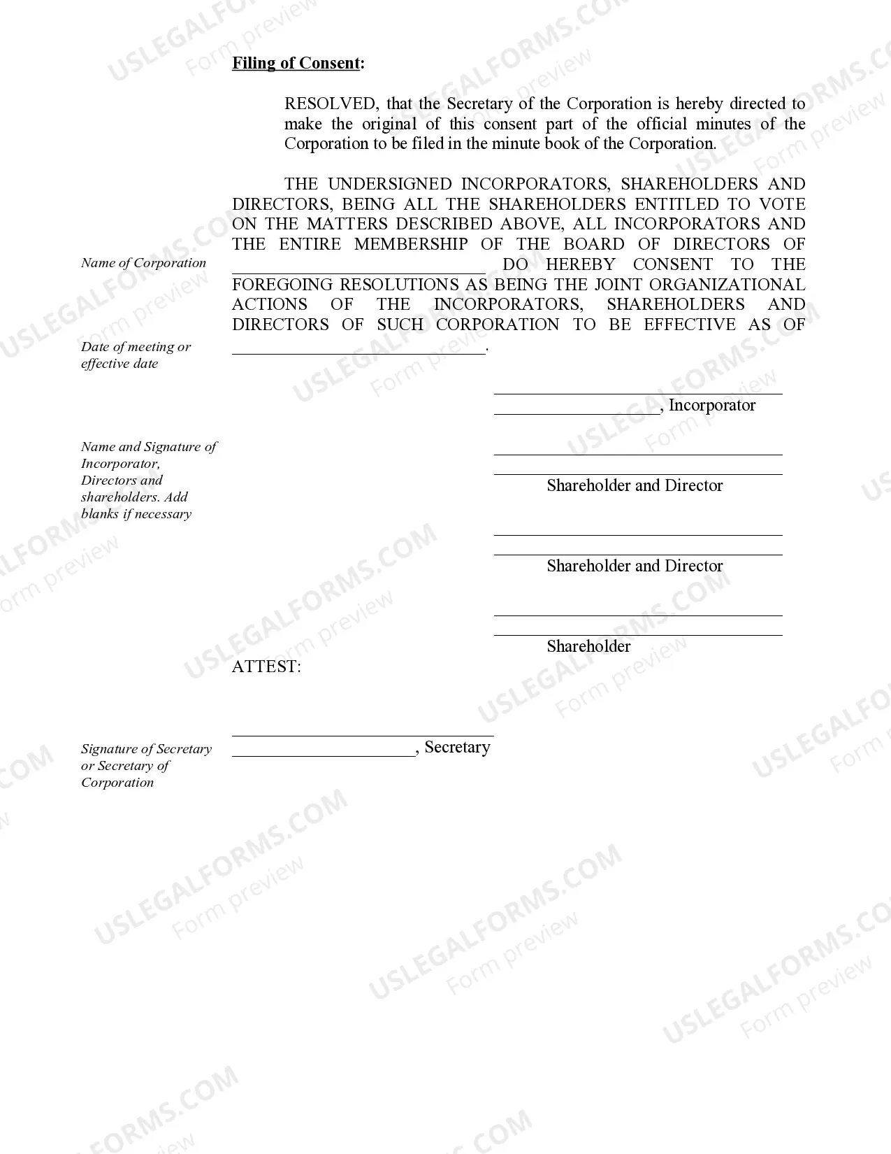 Preview Corporate Records Maintenance Package for Existing Corporations