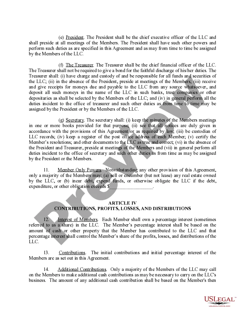 Get Limited Liability Company LLC Operating Agreement Preview Limited Liability Company LLC Operating Agreement