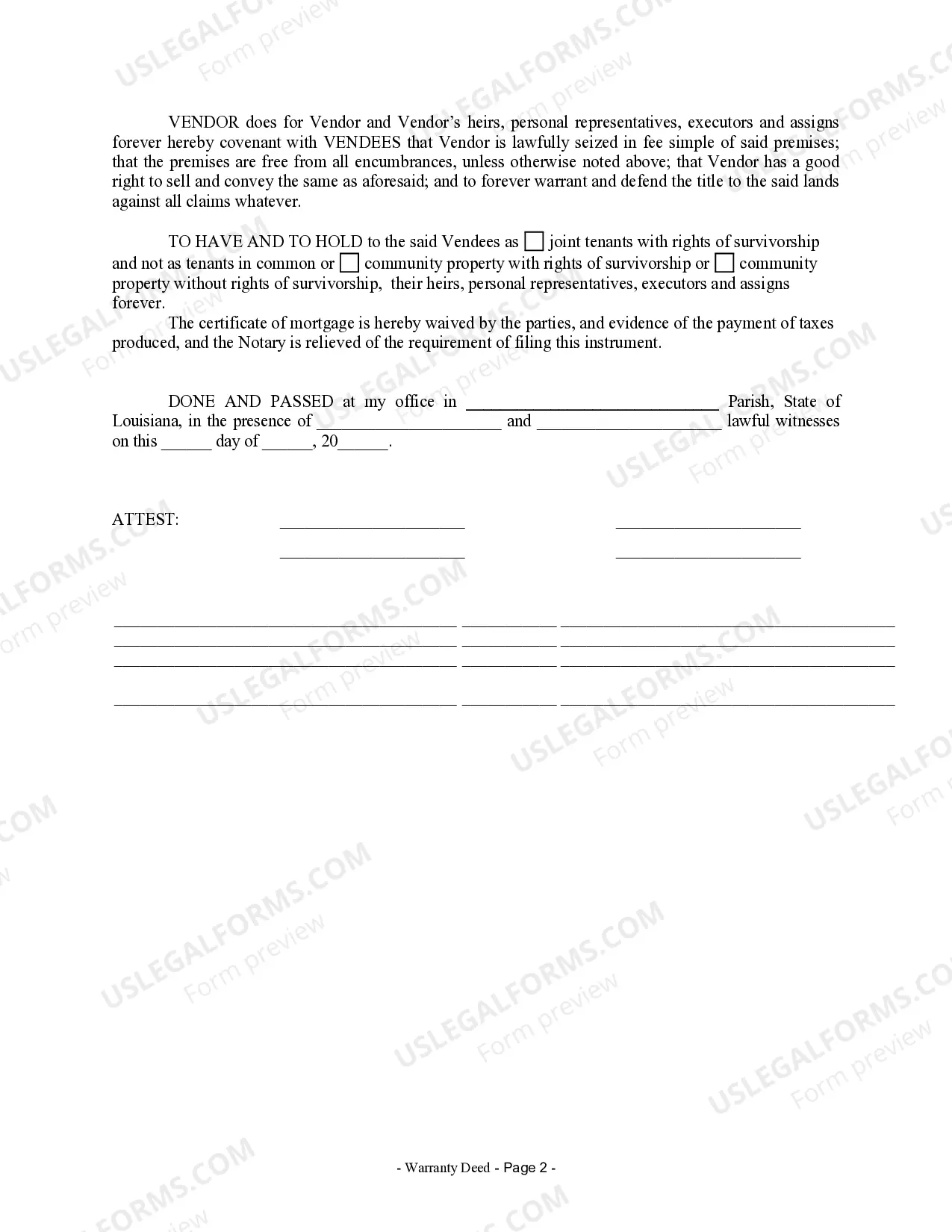 Preview Warranty Deed from Individual to Husband and Wife