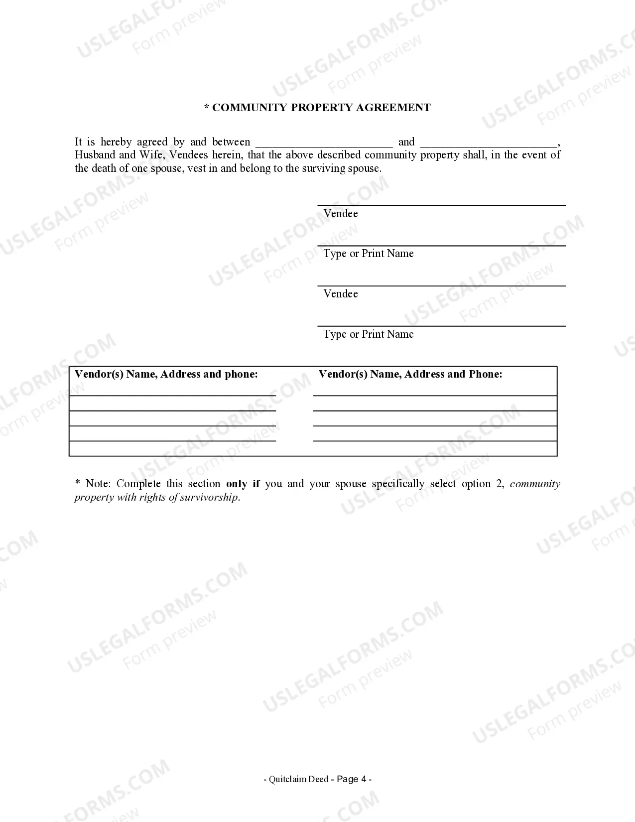 Preview Quitclaim Deed from Corporation to Husband and Wife