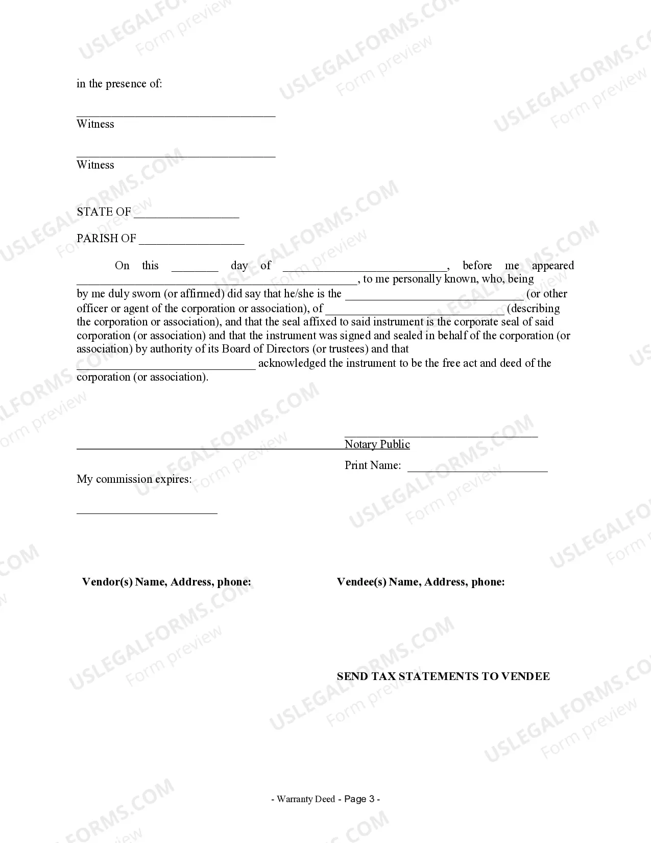 Preview Warranty Deed from Corporation to Corporation