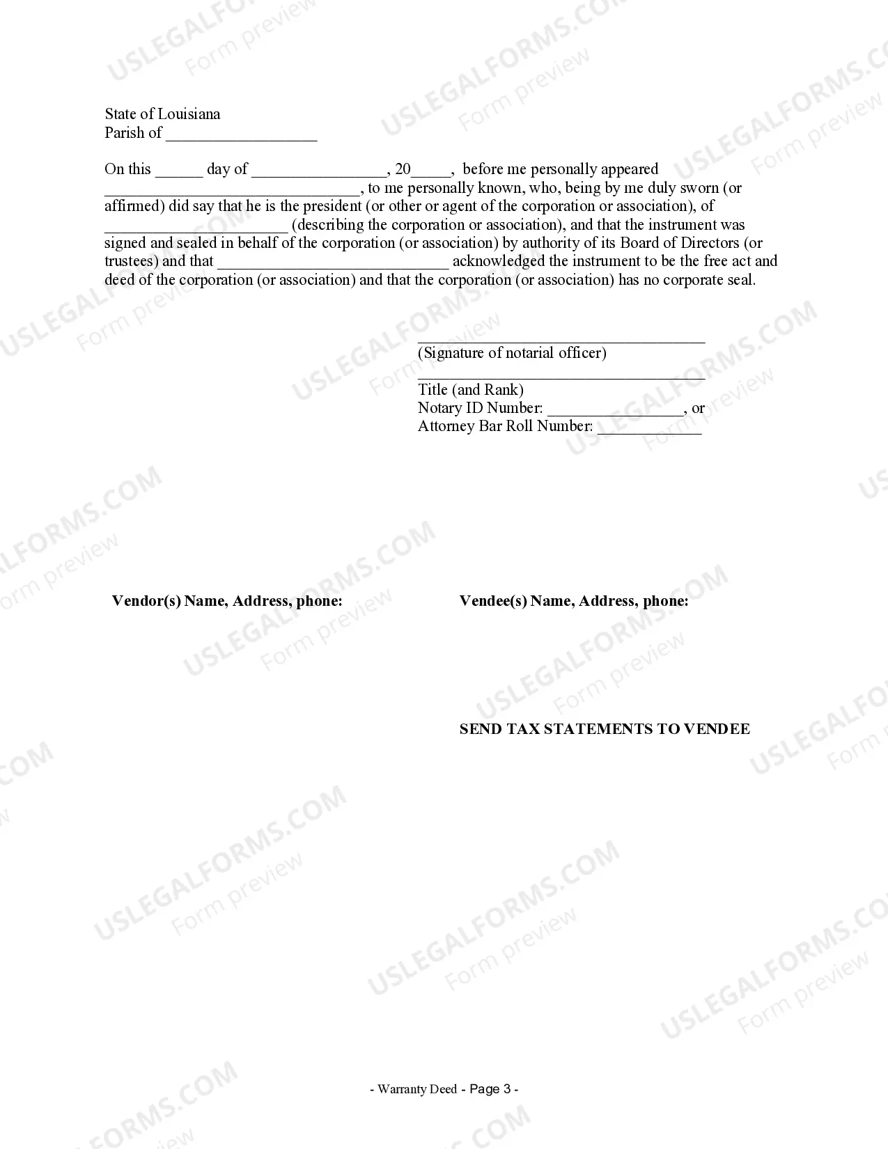 Preview Warranty Deed from Corporation to Two Individuals