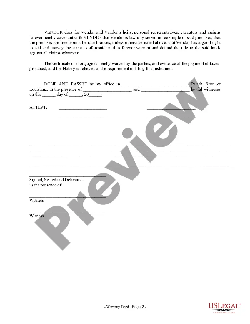 Preview Warranty Deed from Individual to a Trust
