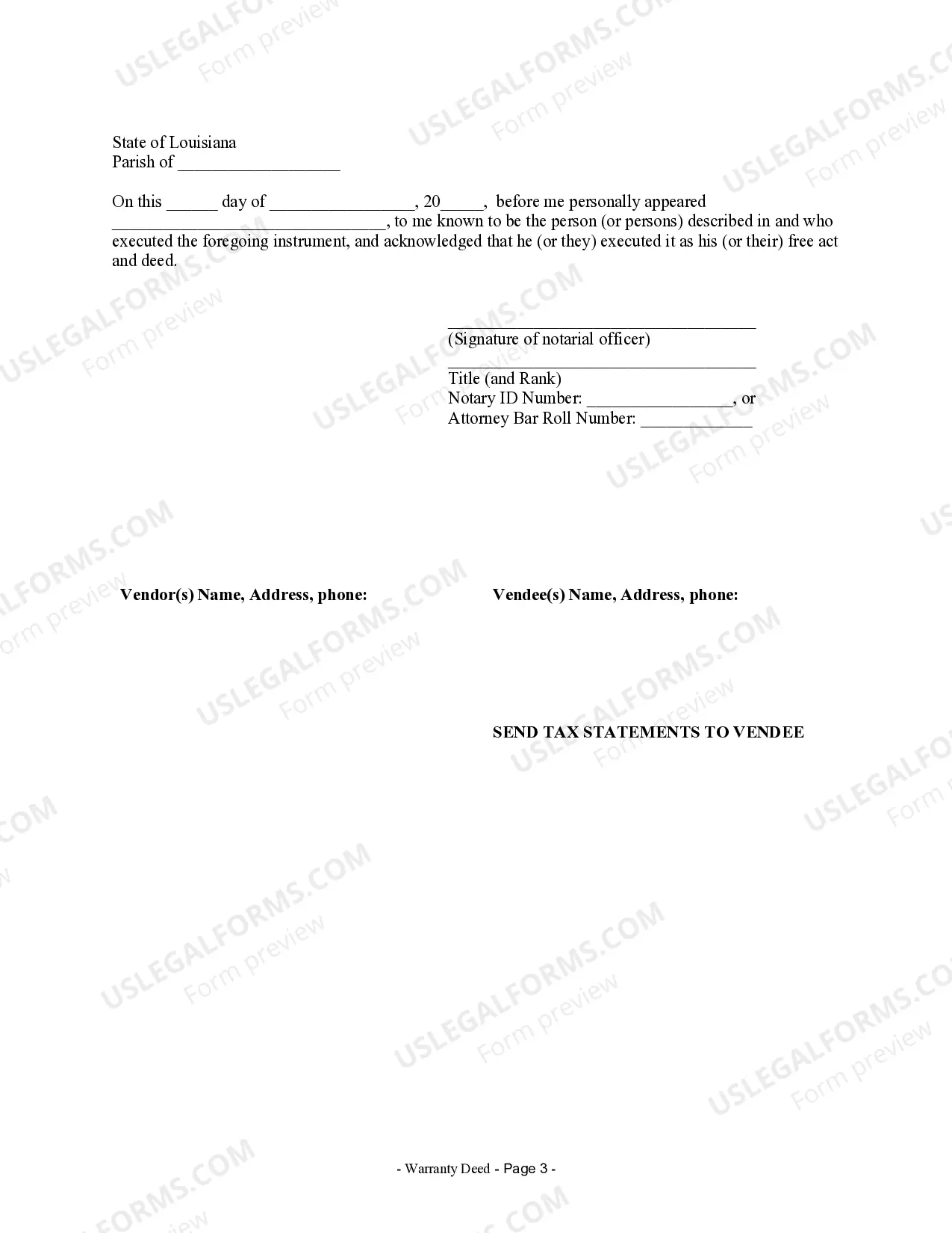 Preview Warranty Deed from Husband and Wife to a Trust